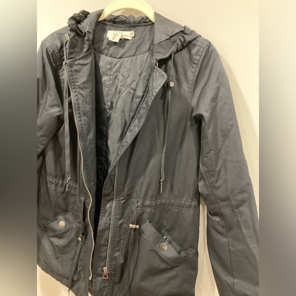 L.O.G.G. Label of Graded Goods Black Utility Jacket- Drawstring Waist and Hood 4 - Picture 2 of 13